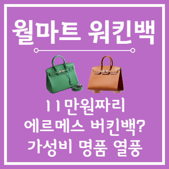 월마트 버킨백? 워킨백!!