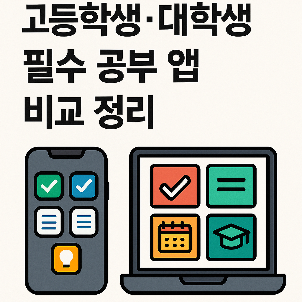 고등학생·대학생 필수 공부 앱 비교 정리