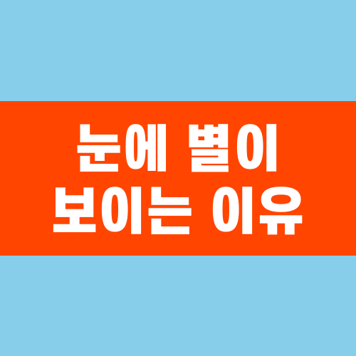 눈에 별이 보이는 이유