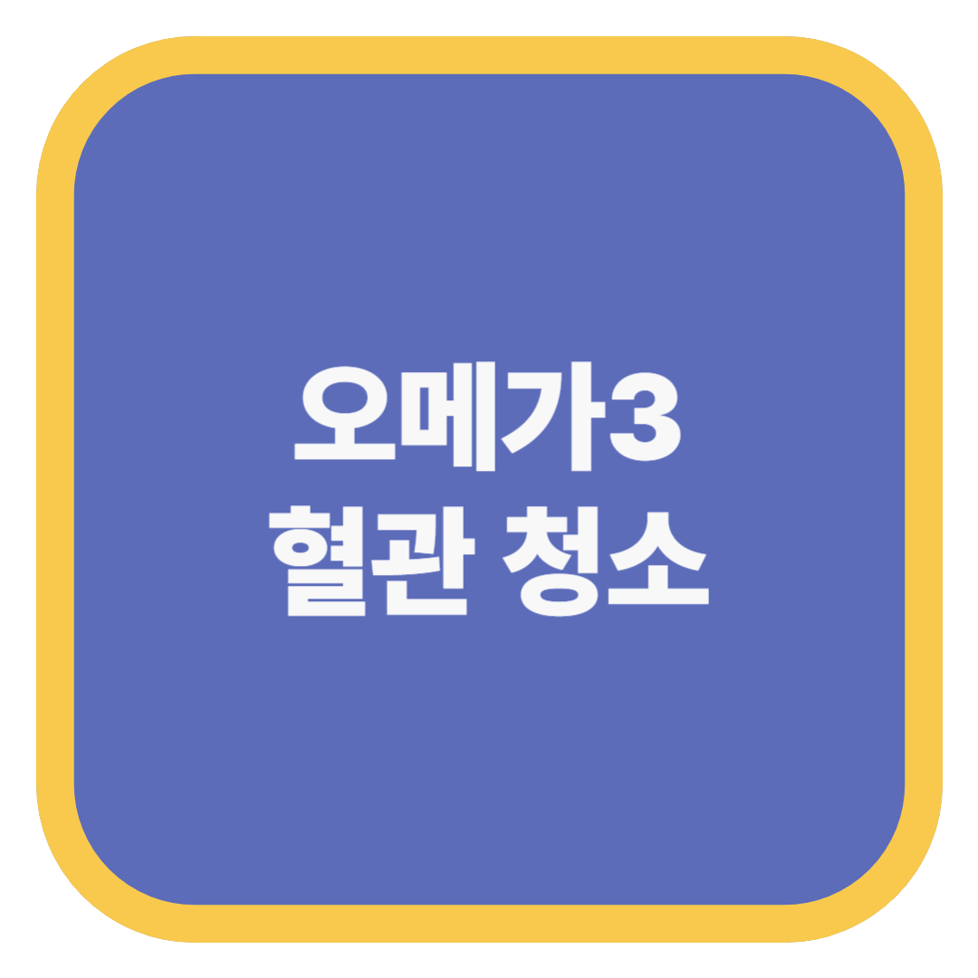 오메가3 혈관 청소