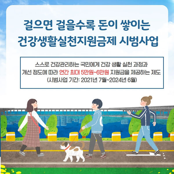 건강생활실천지원금제 신청 방법과 혜택