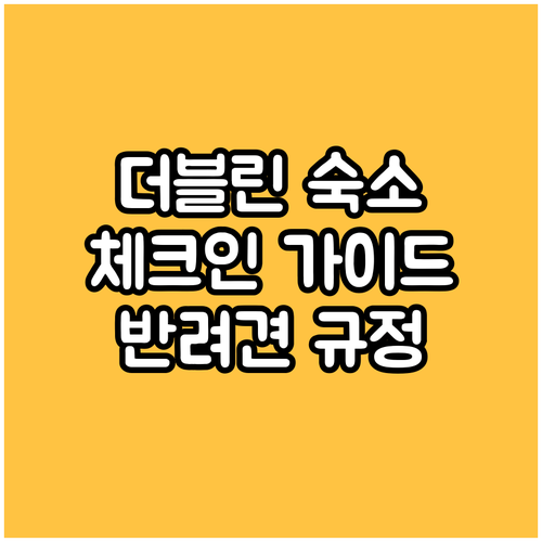 더블린 아파트 숙박 가이드 체크인부터