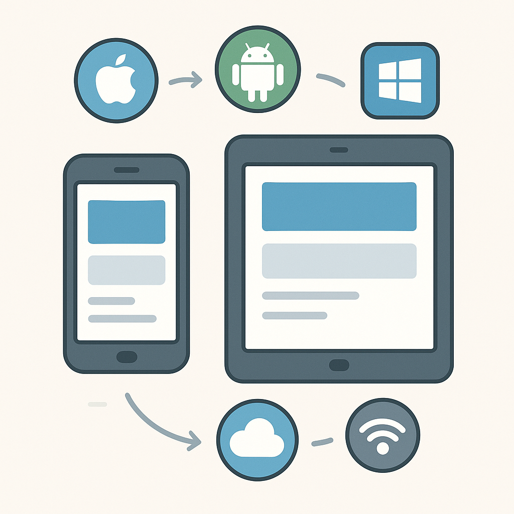 크로스 플랫폼 앱 이미지