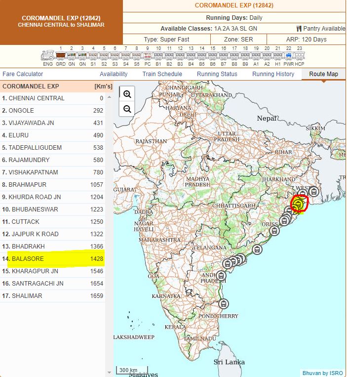 코로만델익스프레스 첸나이행