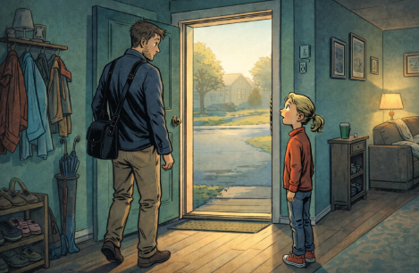 출근 전 아빠와 아이의 영어 대화