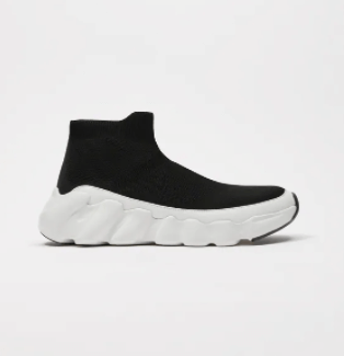 니트 패브릭 하이탑 스니커즈