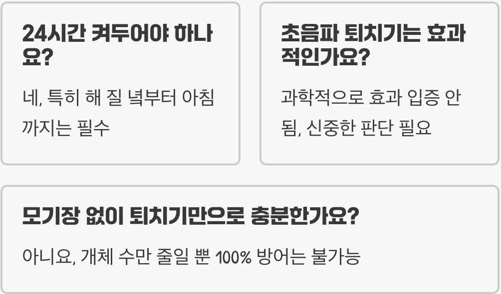 모기퇴치기 원리와 효과 총정리, 자외선 유인식부터 전기식까지 비교