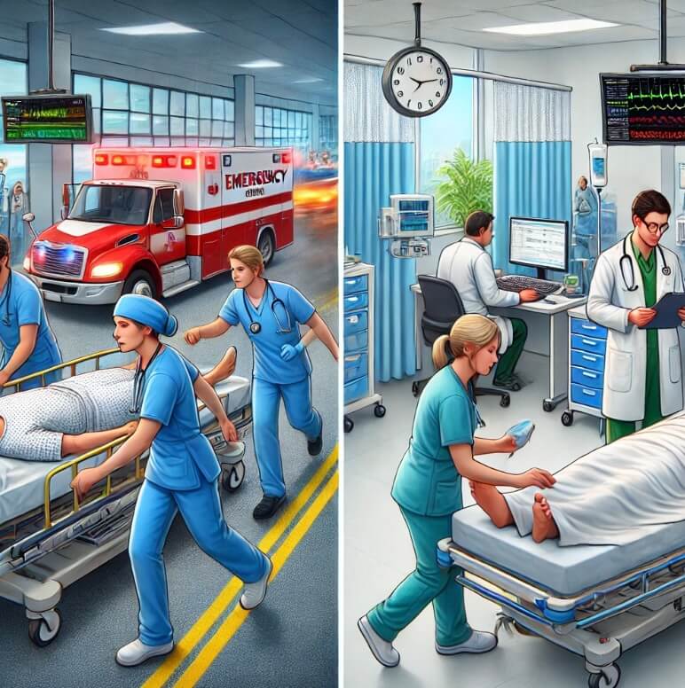 응급간호vs일반병동간호