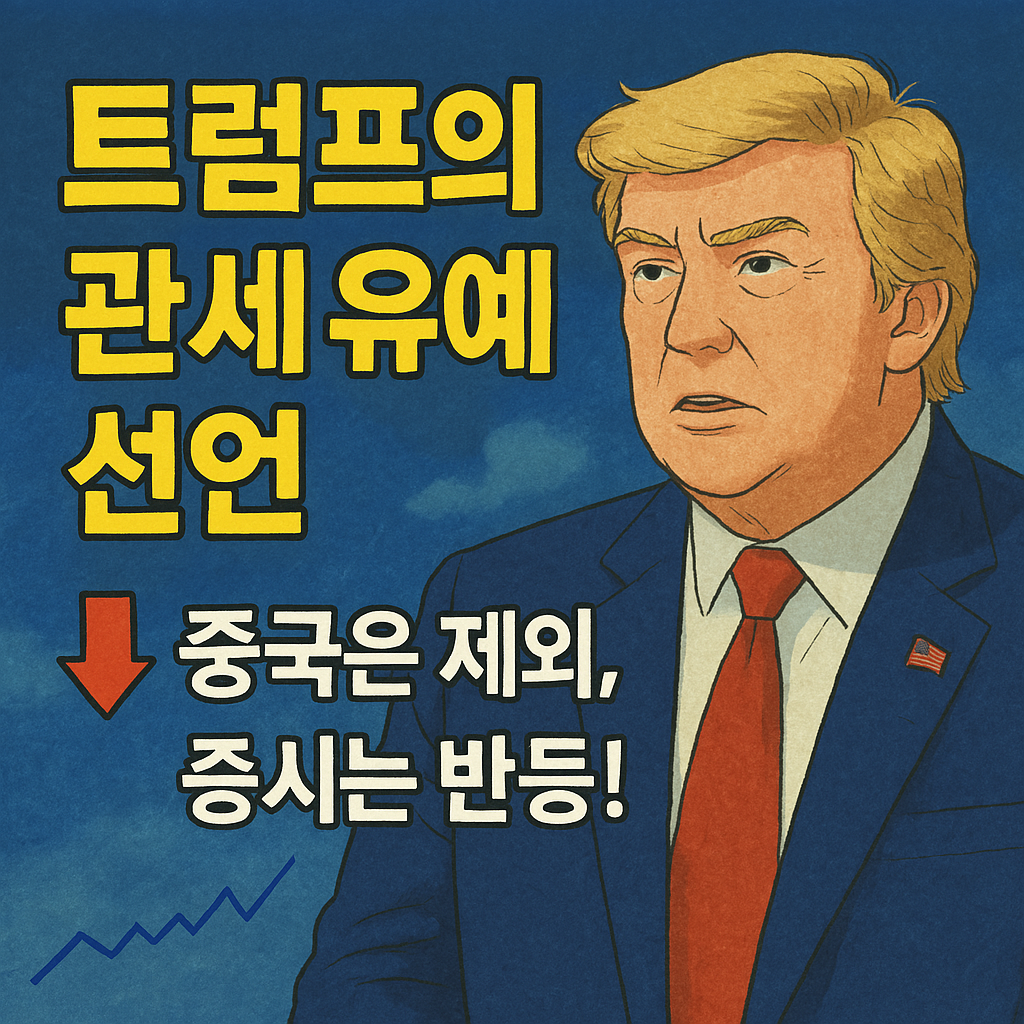 상호 관세 90일 유예, 중국은 제외… 트럼프의 전격 선언에 시장은 환호