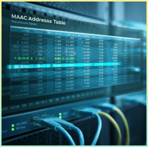 MAC 주소와 네트워크를 연결하여 생각해볼 수 있는 이미지