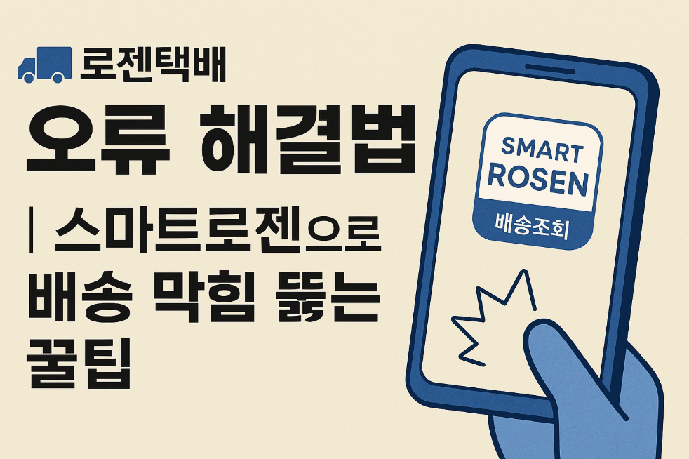 로젠택배 오류 해결법