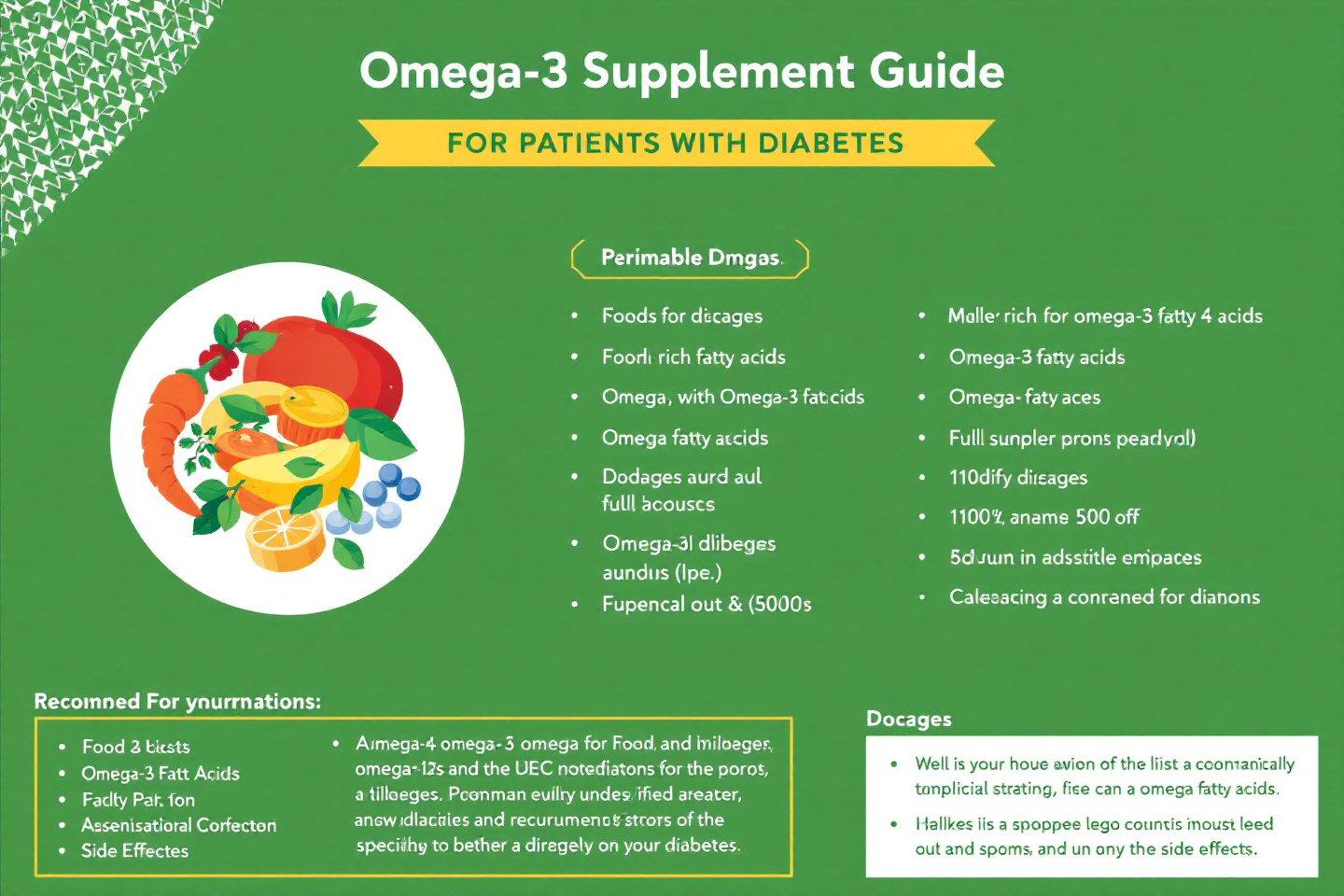&quot;당뇨 환자를 위한 오메가-3 섭취 가이드: 권장량, 식품, 주의사항 포함&quot;