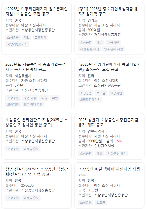 경기도 소상공인 지원금 관련 이미지