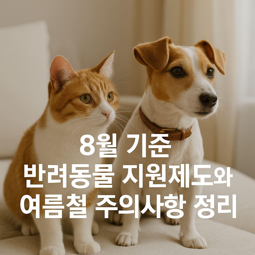 반려동물 지원제도와 여름철 주의사항 정리