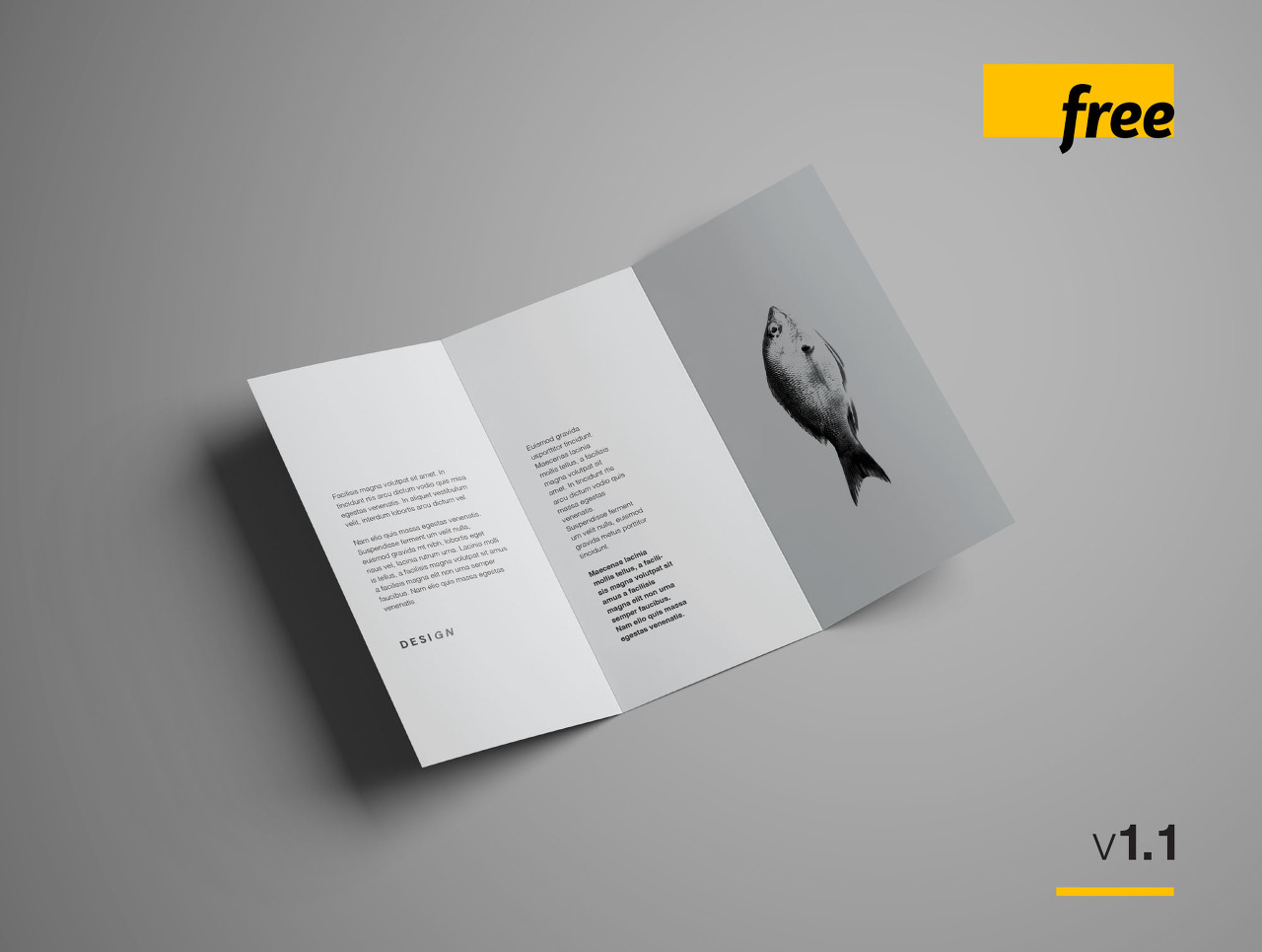 Free Advanced Trifold Brochure Mockup &ndash; 7 Angles