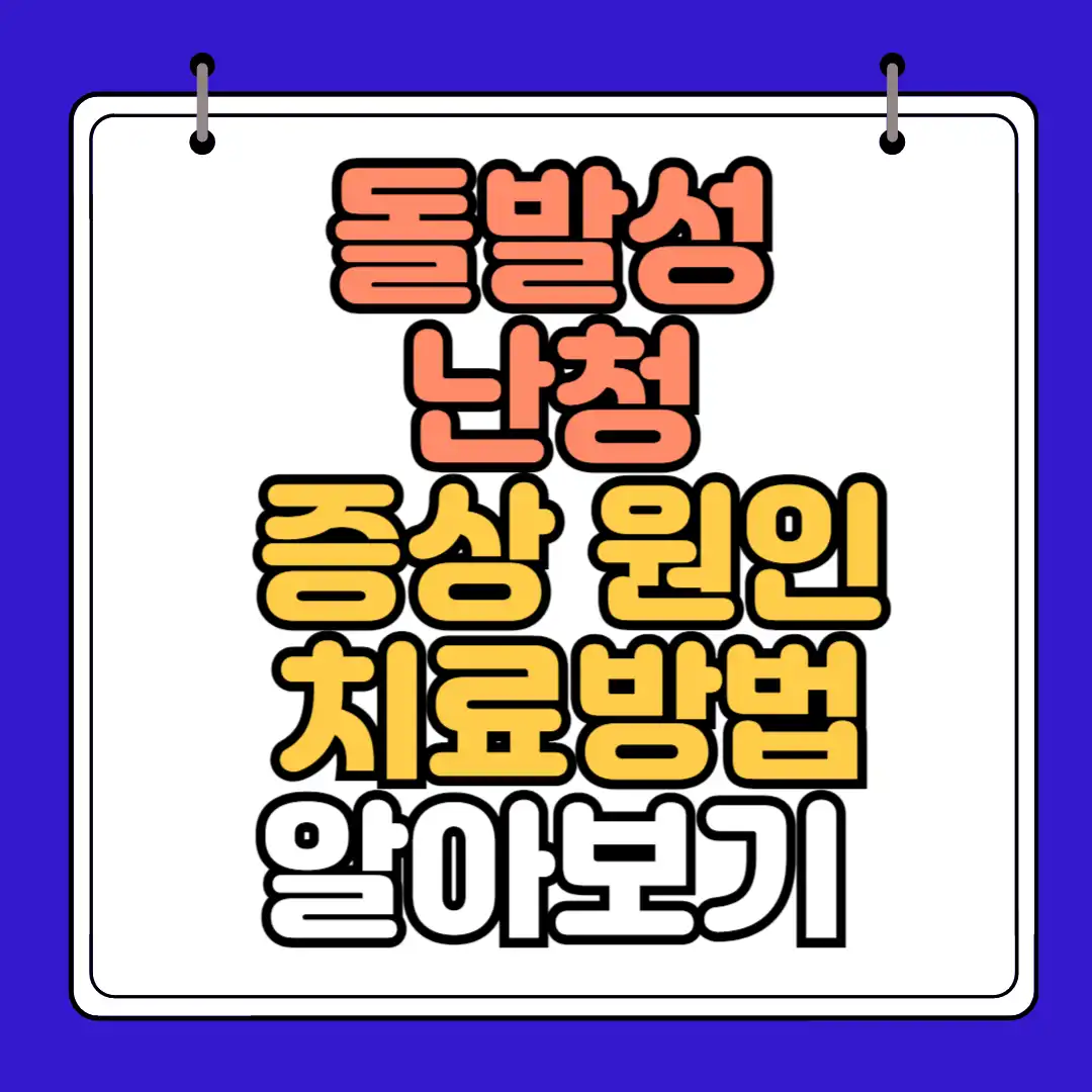 돌발성 난청