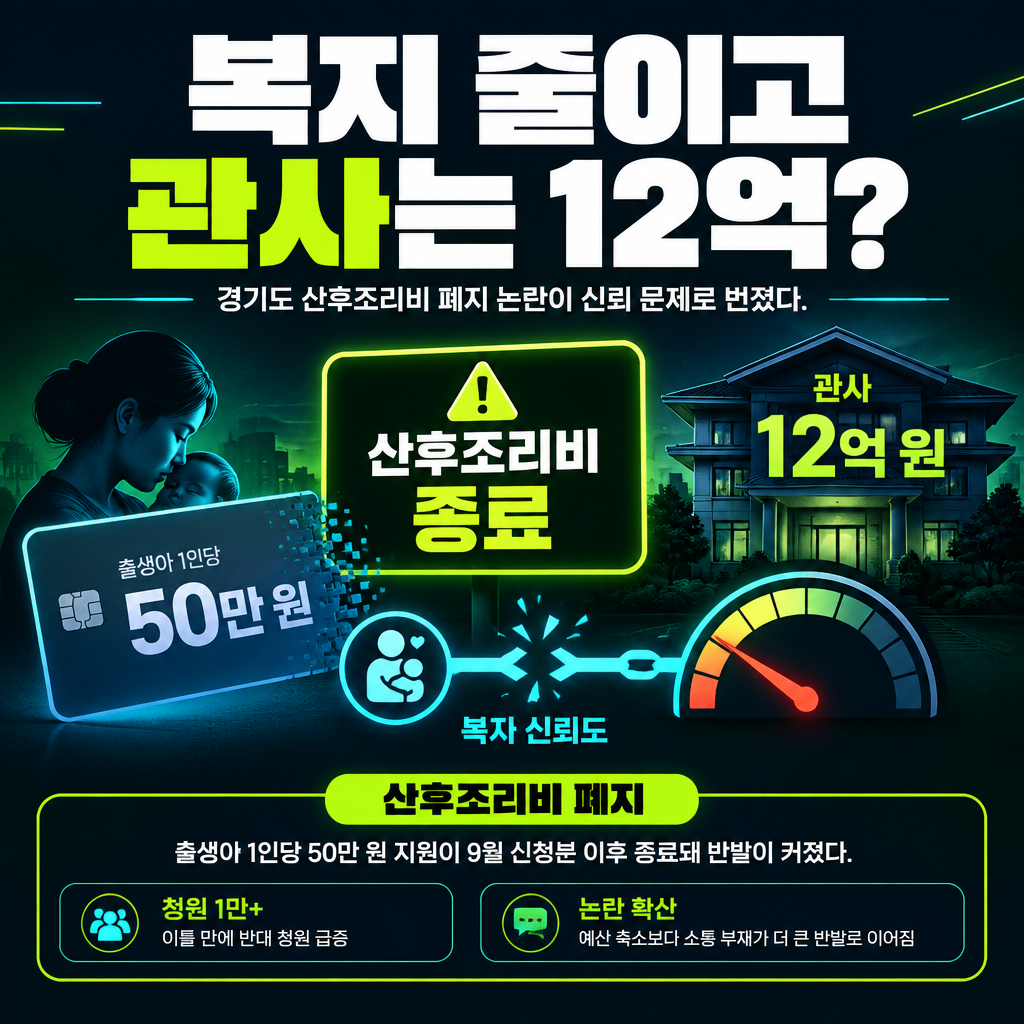 복지 줄이고 관사는 12억?