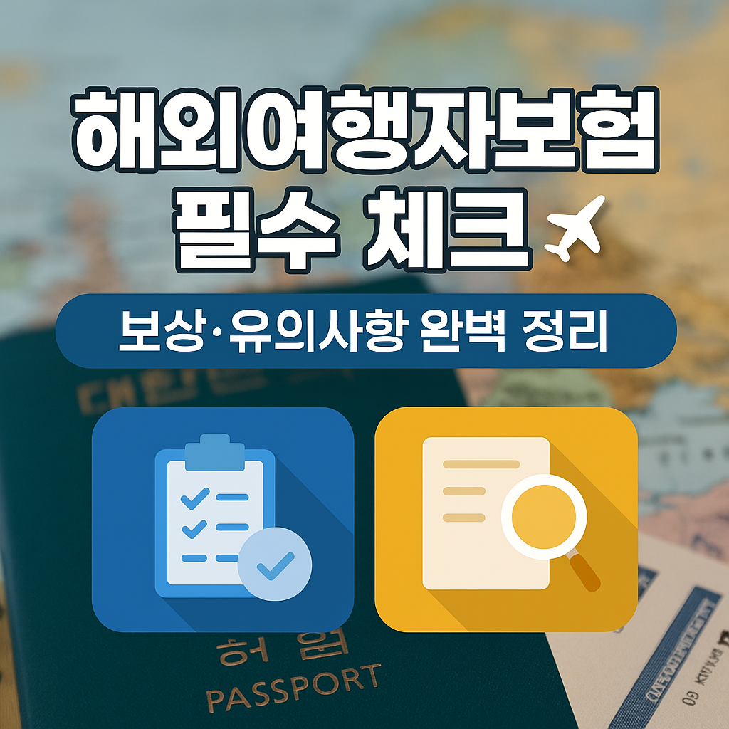 해외 여행자 보험 회사별 비교 확인하기