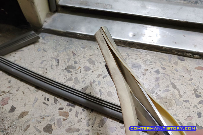 현관문 고무 패킹 높이 확보 요령