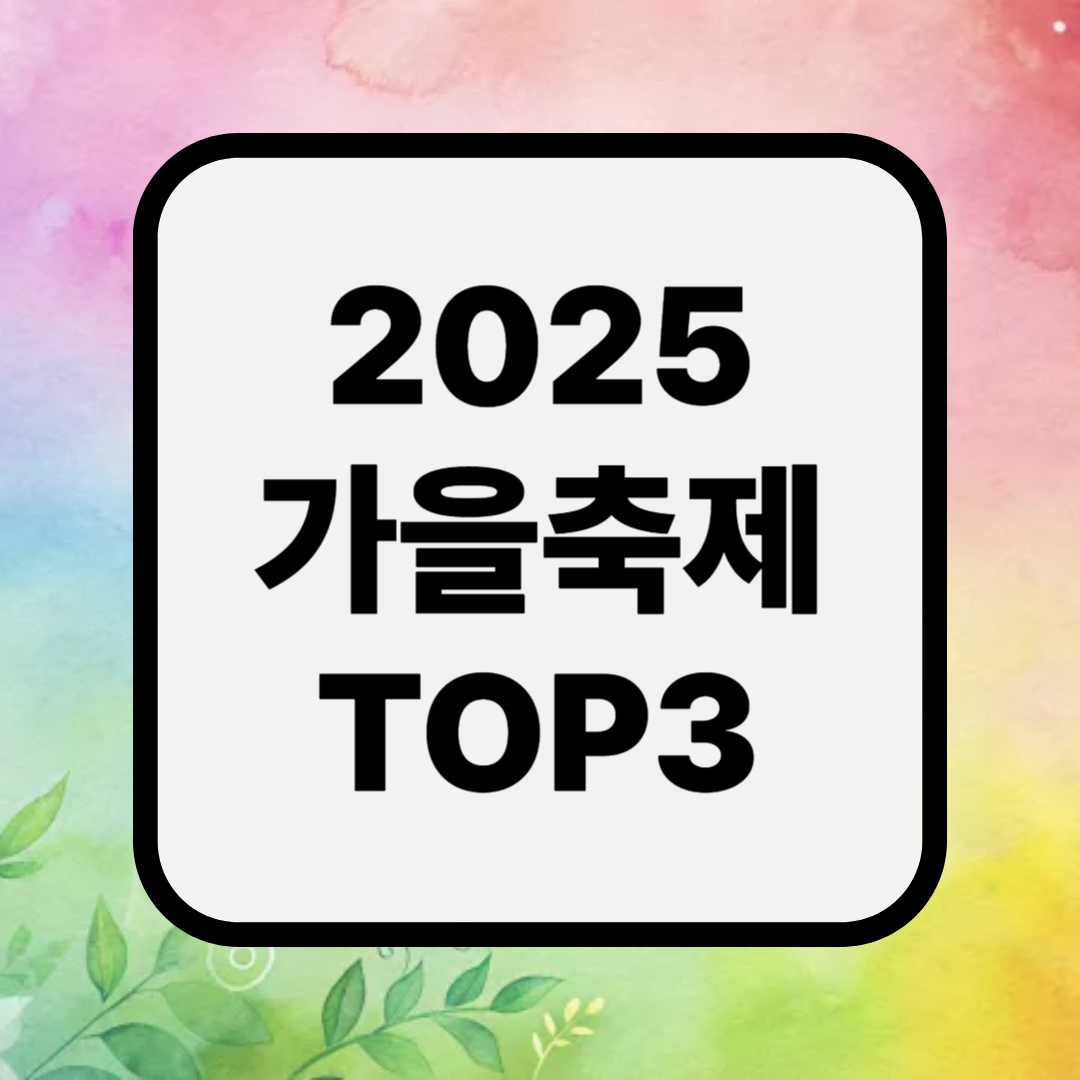 2025 가을축제 리스트