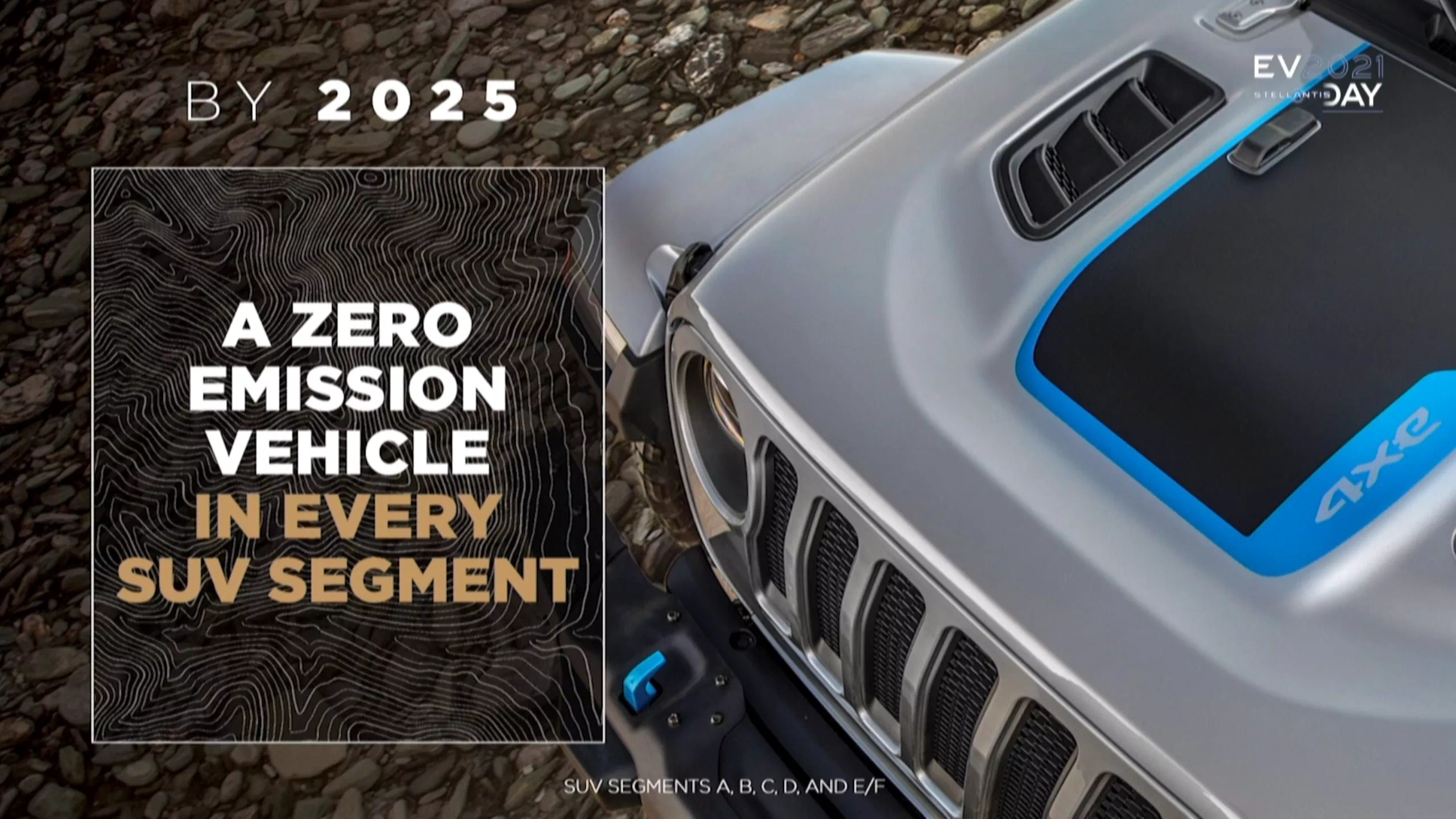 2025년이면 지프 SUV 세그먼트 대부분이 공해 물질을 배출하지 않는다는군요.