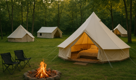 캠핑과 글램핑 관련 사진