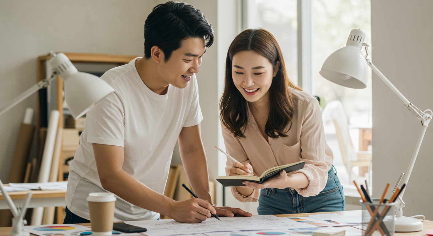 카페 인테리어 바닥재