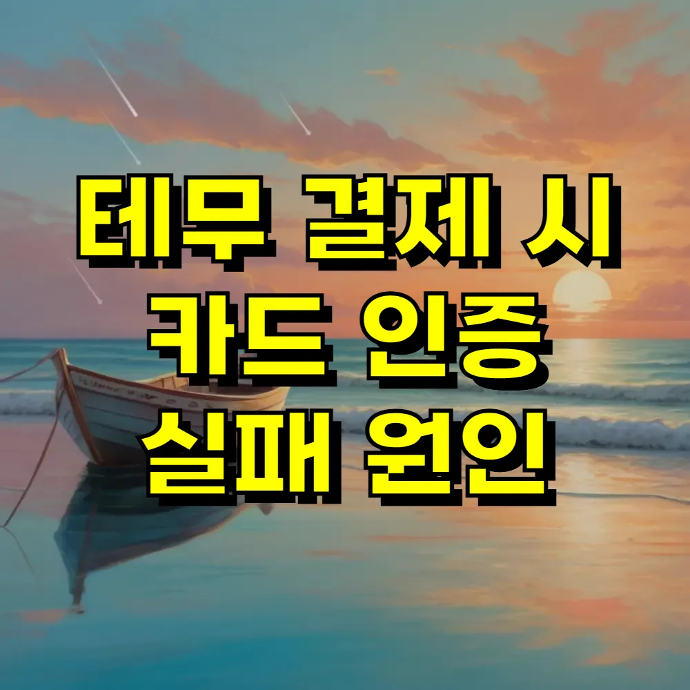 테무 결제 시 카드 인증 실패 원인