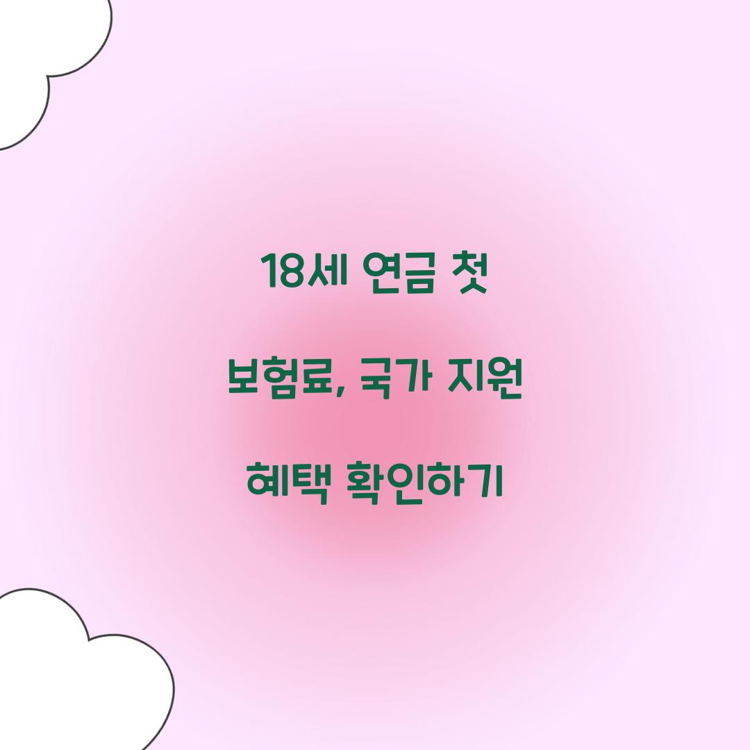 18세 연금 첫 보험료