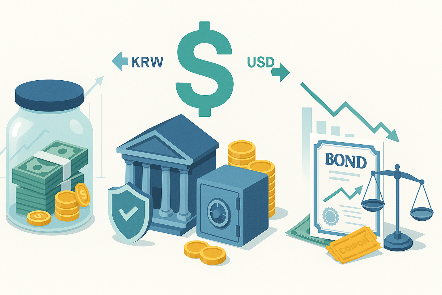 달러 MMF vs 외화예금 vs 외화채권, 2025년 지금 무엇이 더 유리할까? 수익&middot;세금&middot;환율&middot;예금자보호까지 완전 비교