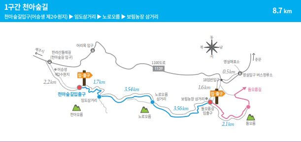 한라산둘레길 및 오름 트레킹 안내 