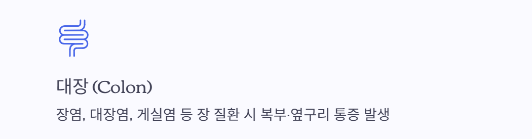 오른쪽 옆구리 통증 의심되는병