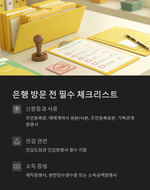 은행 방문 전 필수 체크