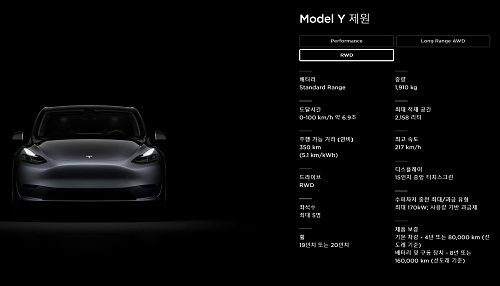 테슬라-모델Y-제원