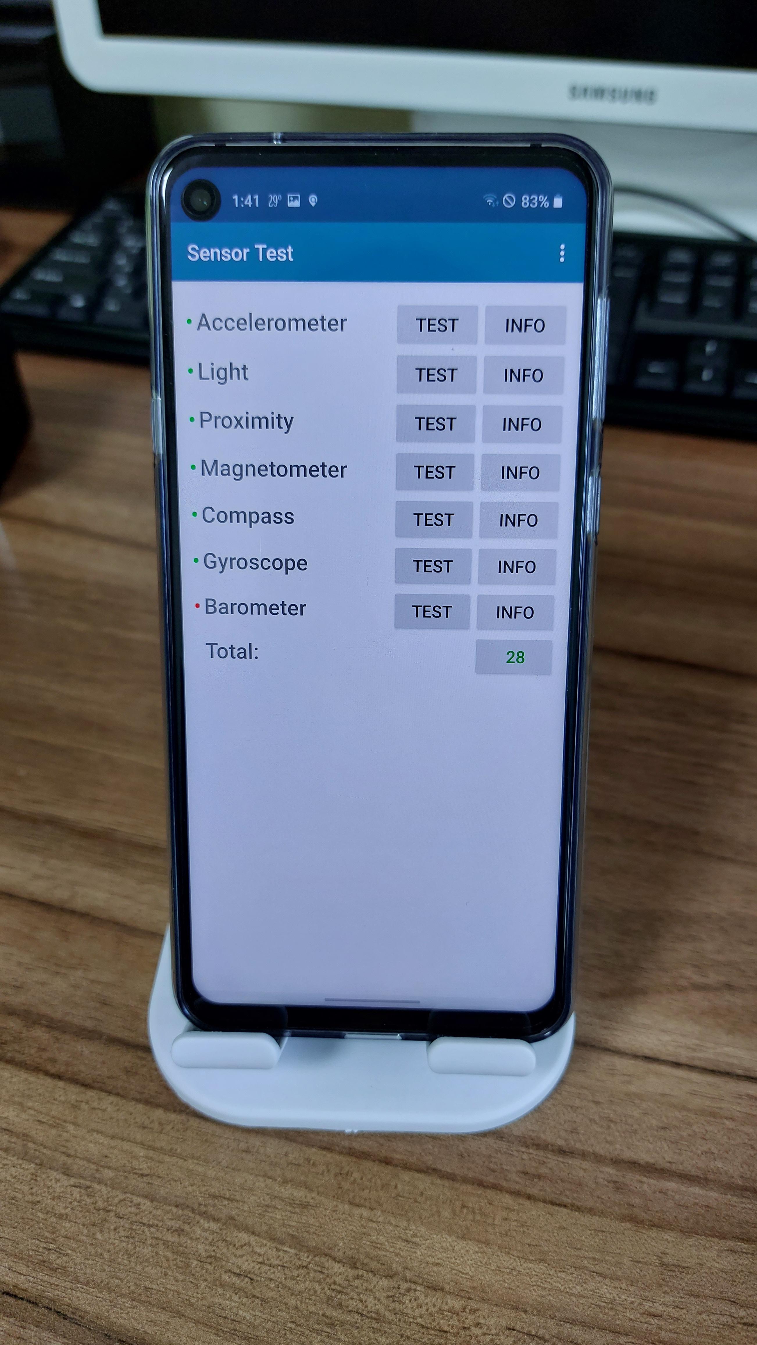 갤럭시 A9 PRO의 센서 갯수는 29개