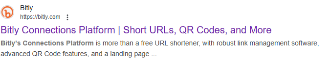 Bitly 홈페이지링크