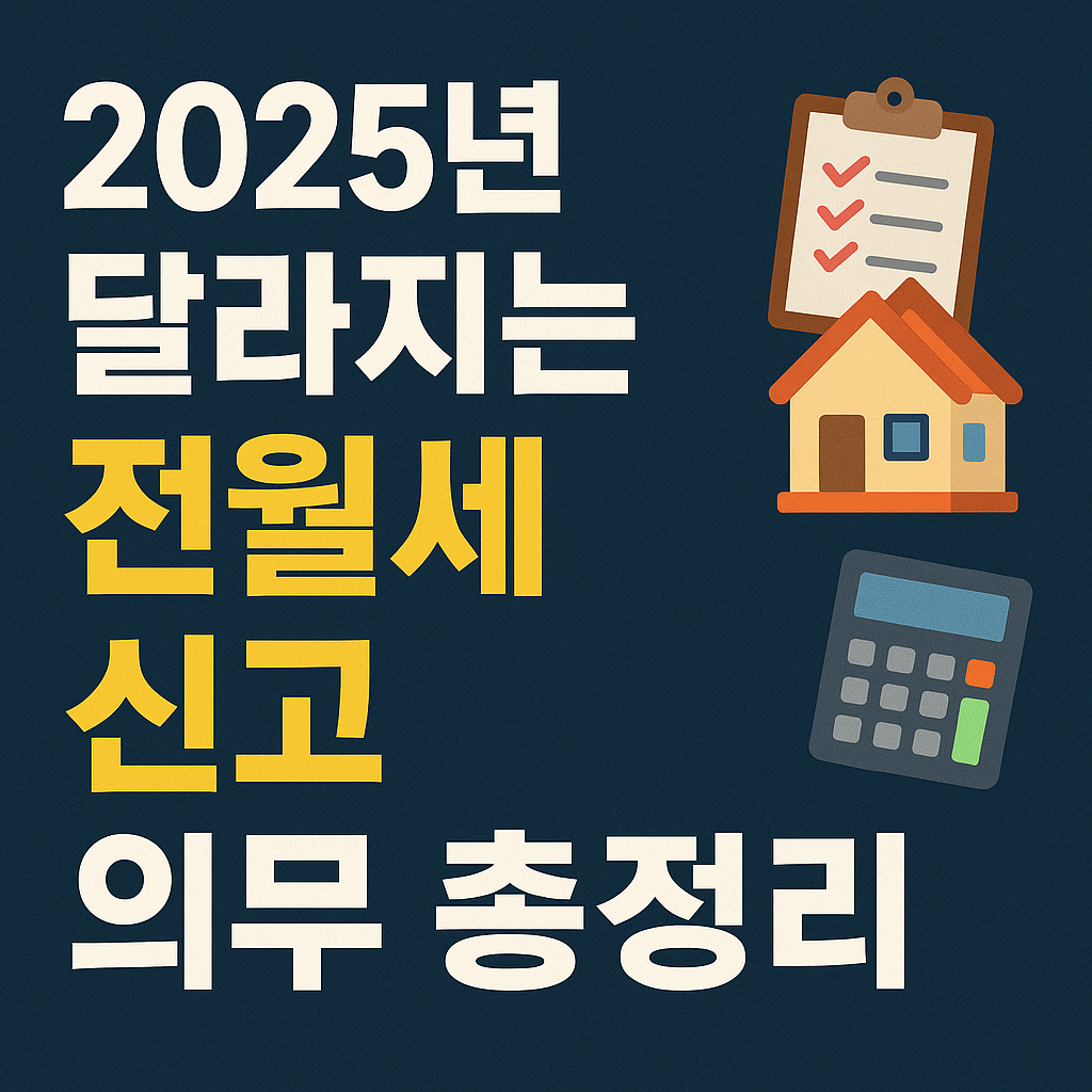2025년 달라지는 전월세 신고 의무