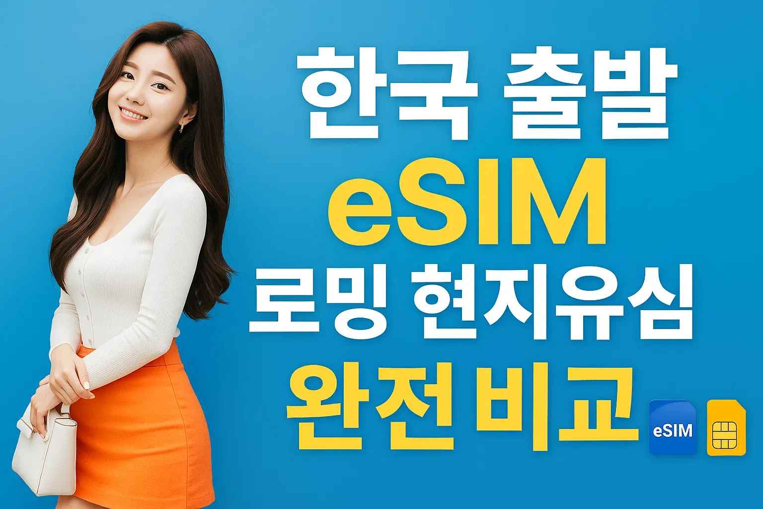 한국 출발 eSIM 로밍 현지유심 완전 비교_썸네일