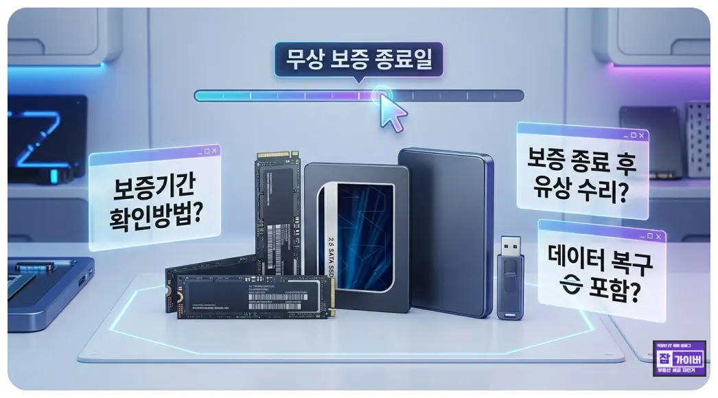 SSD HDD USB 보증기간과 무상 유상 기준, AS 접수 전 체크사항