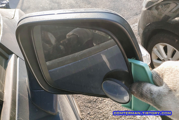 올란도 사이드미러 거울 분리