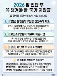 "암 진단 후 꼭 챙겨야 하는 국가 지원금"