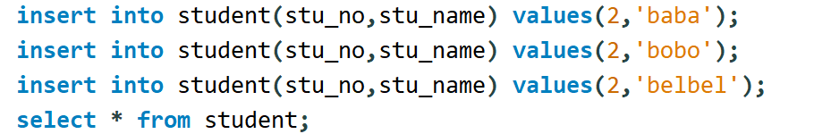Primary key-error