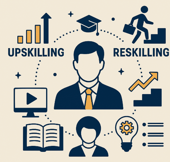 평생학습 사회 직장인 리스킬링과 업스킬링