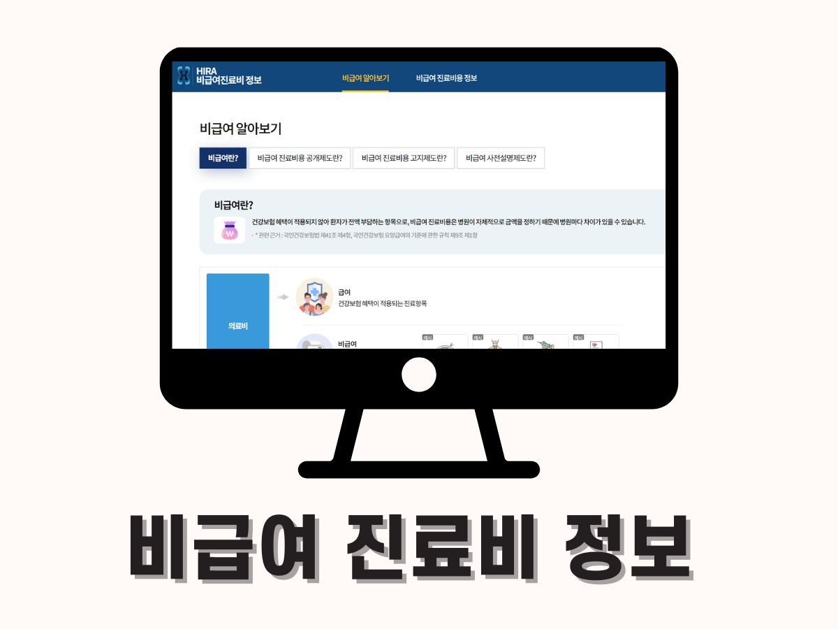 비급여 뜻, 비급여 진료비 정보 확인하는 법