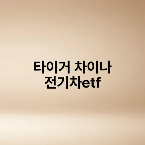 타이거 차이나 전기차etf