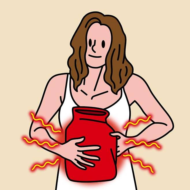 복부 따뜻하게 하기