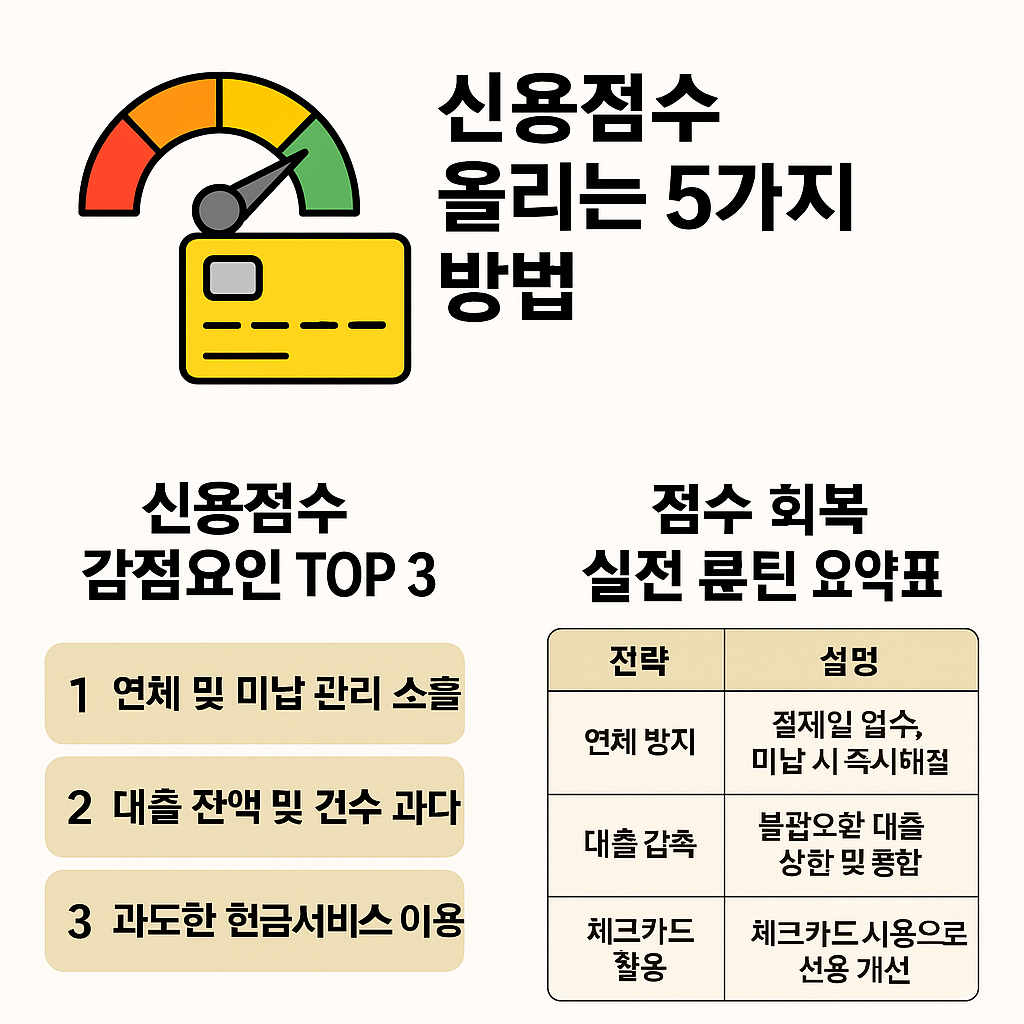 2025 신용점수 올리는 5가지 방법 ❘ 대출·카드 발급 전 실전 전략.
