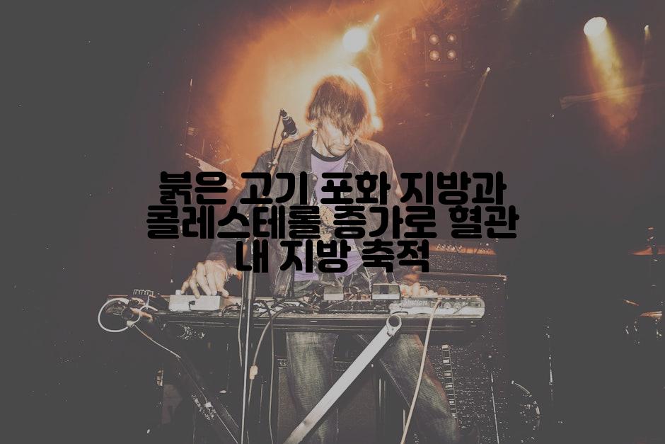 붉은 고기 포화 지방과 콜레스테롤 증가로 혈관 내 지방 축적