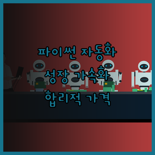 파이썬 자동화 솔루션, 합리적인 가격