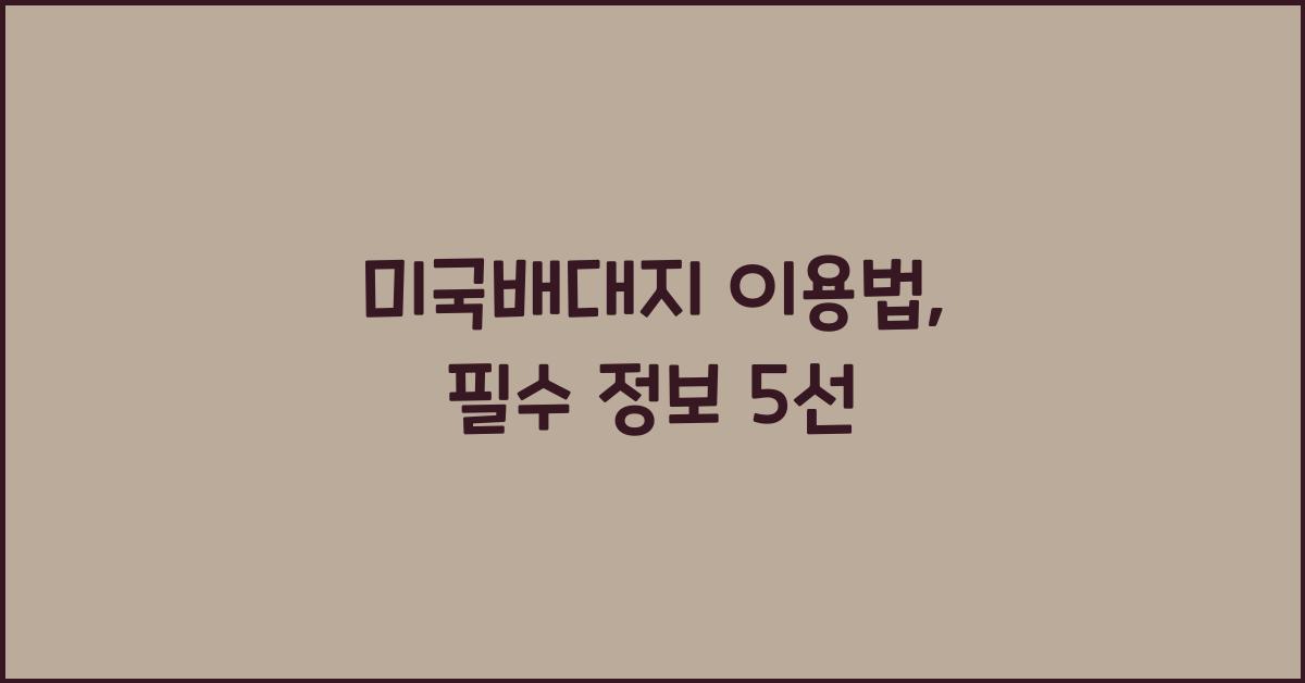 미국배대지